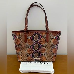 Brahmin Medium Asher Tote-Marmalade Tangelo